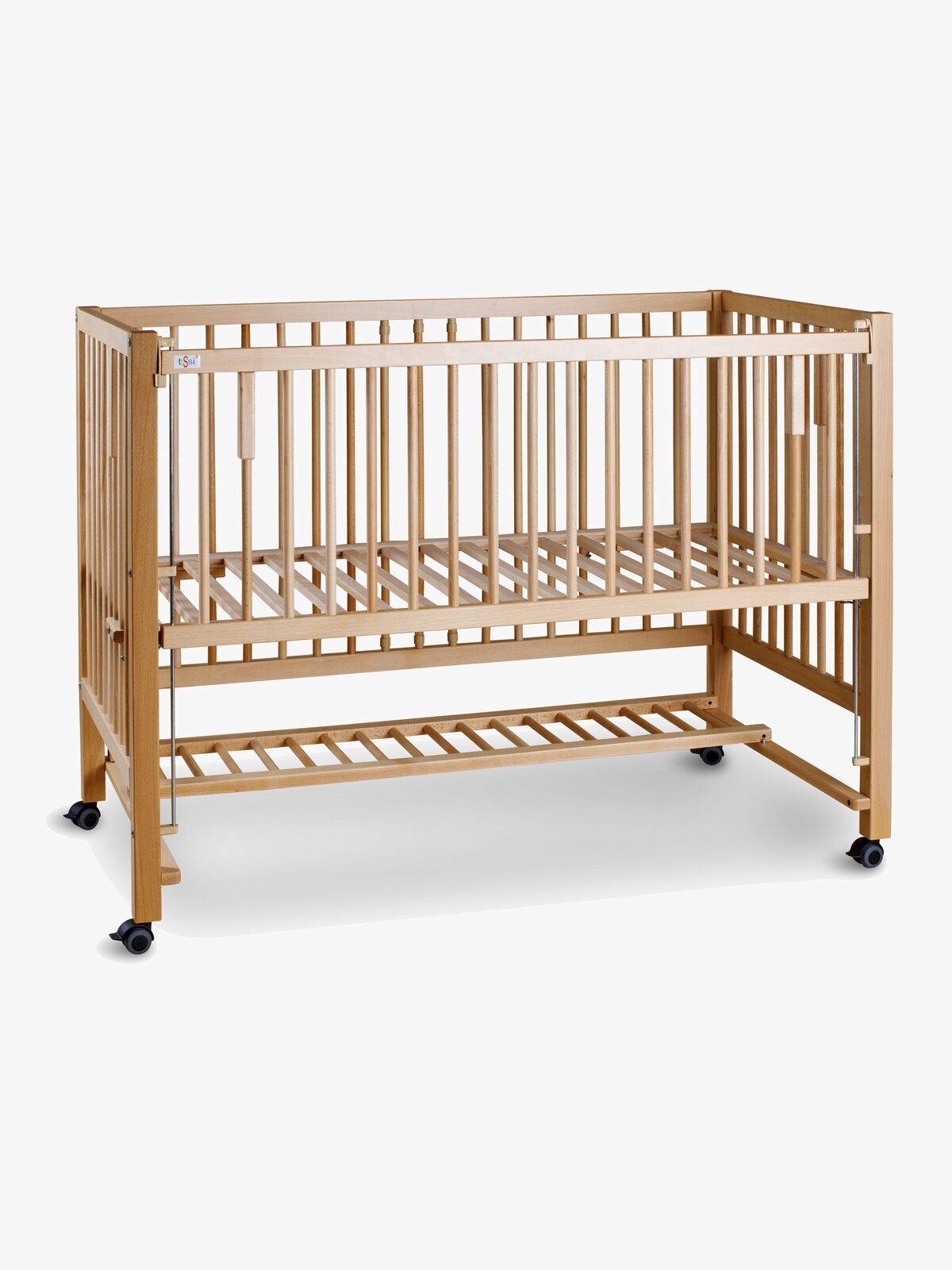 tiSsi XXL Bedside Crib HAJO 120x60, Natur