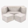 Meowbaby Play Aesthetic Cube  Bygbar Sofa, Ecru
