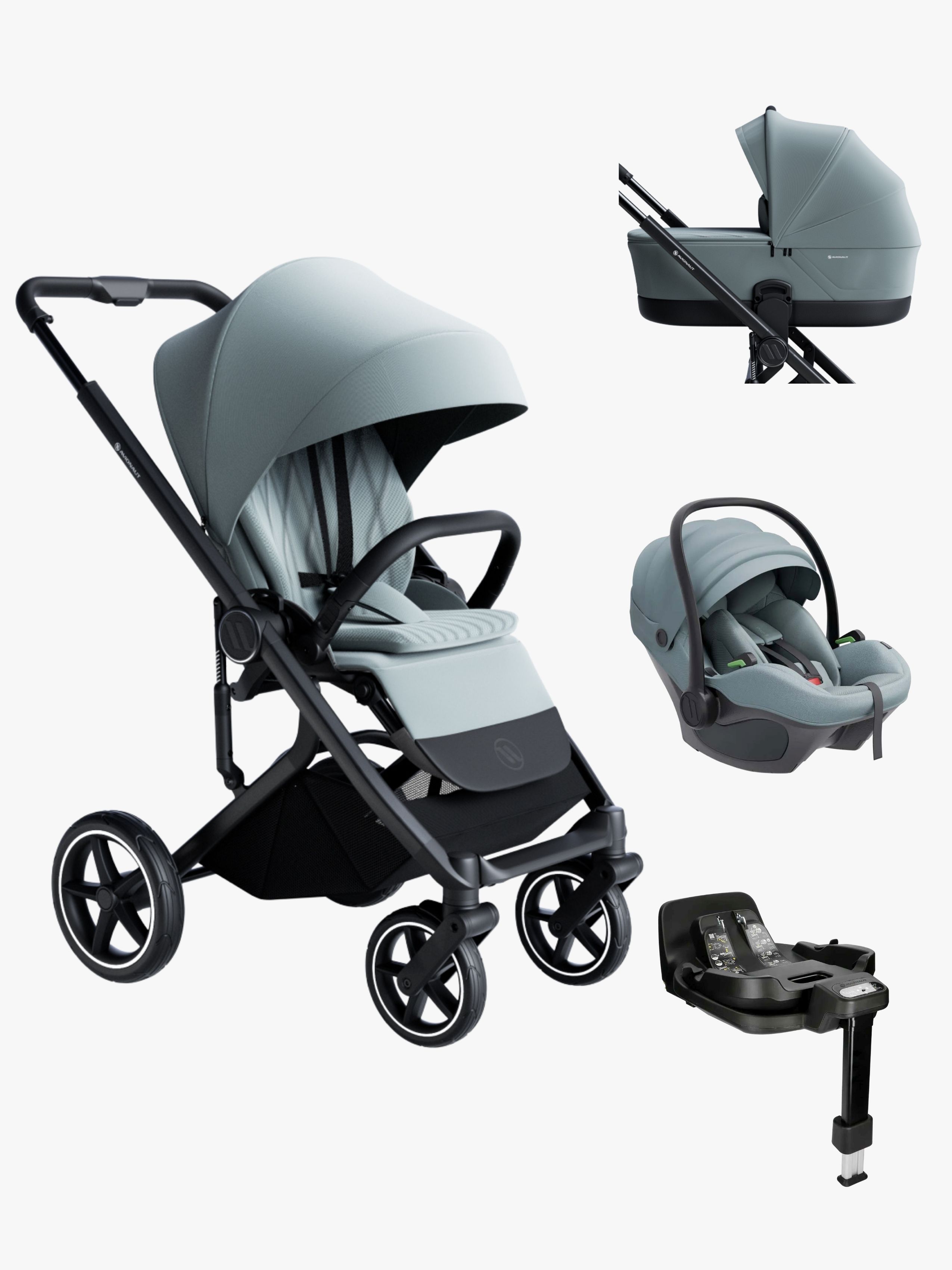 Avionaut Sirius 2 Air Duovogn Inkl. Pixel 3 Babyautostol & IQ Orbit Base, Blå