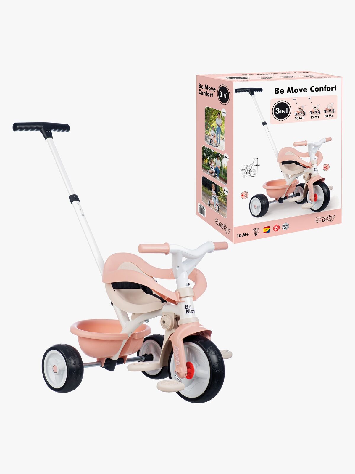 Smoby Be Move Trehjulet Cykel Comfort, Pink