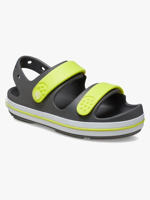 Crocs Crocband Cruiser Kids Sandaler, Slate Grey/Acidity