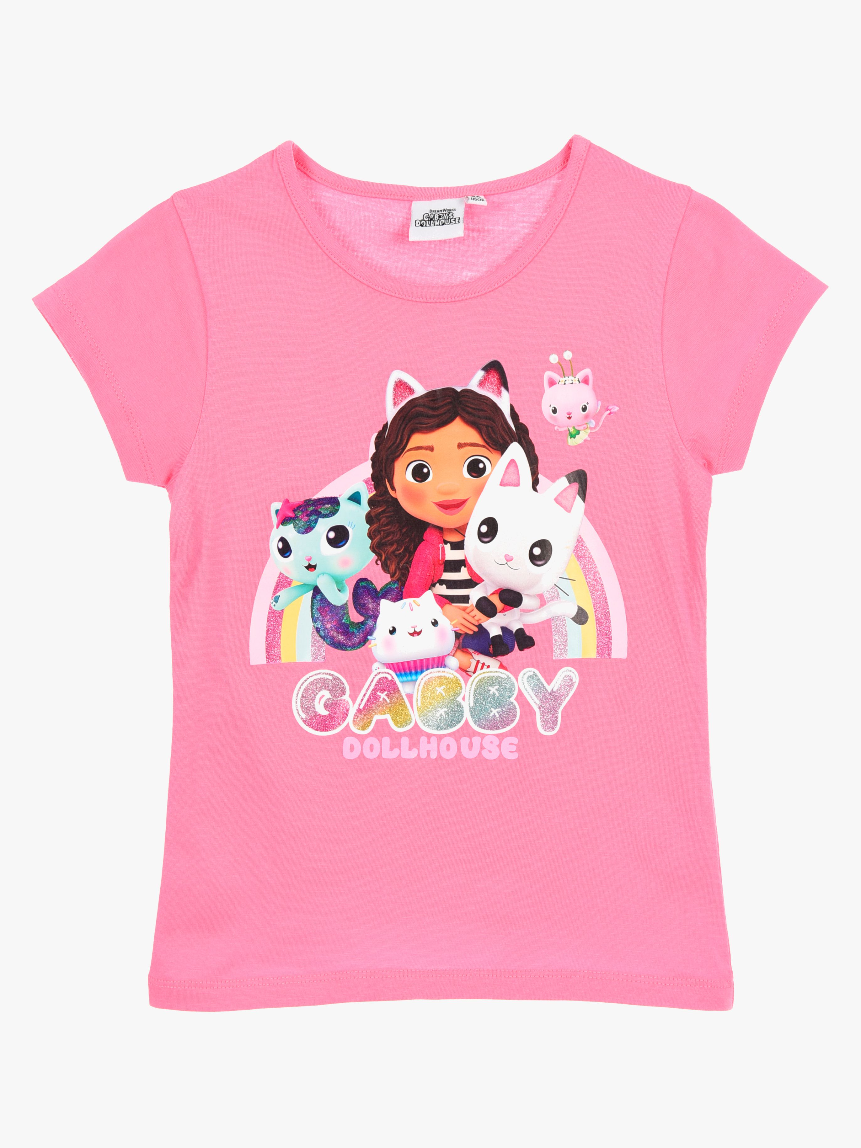 Gabbys Dukkehus T-shirt, Pink, 116-122