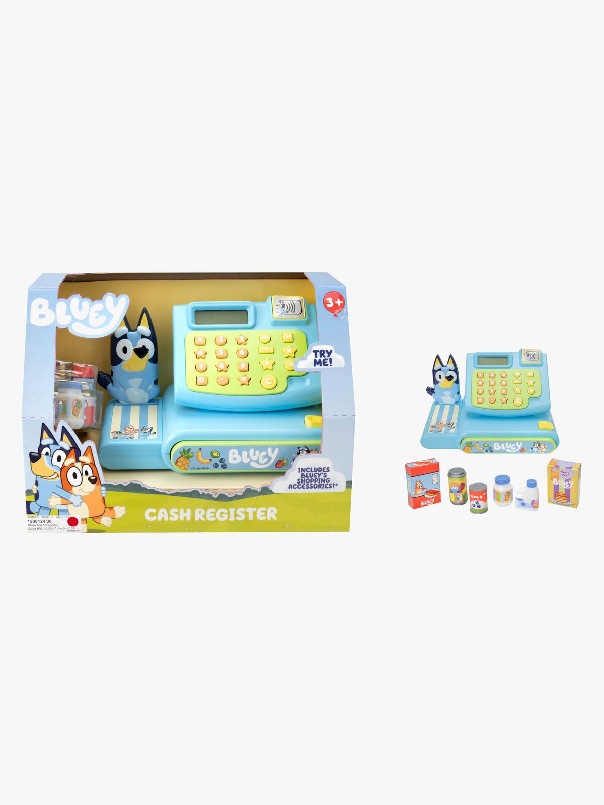 Bluey Kasseapparat med Tilbehør
