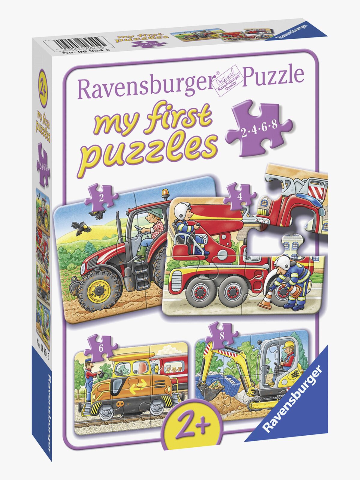 Ravensburger Puslespil Køretøjer 2, 4, 6 & 8 Brikker