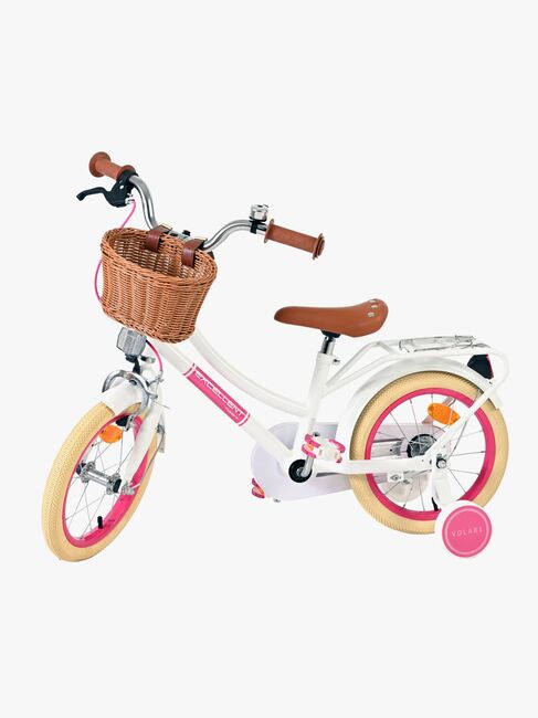 Volare Excellent Cykel med Kurv 14 Tommer, Hvid