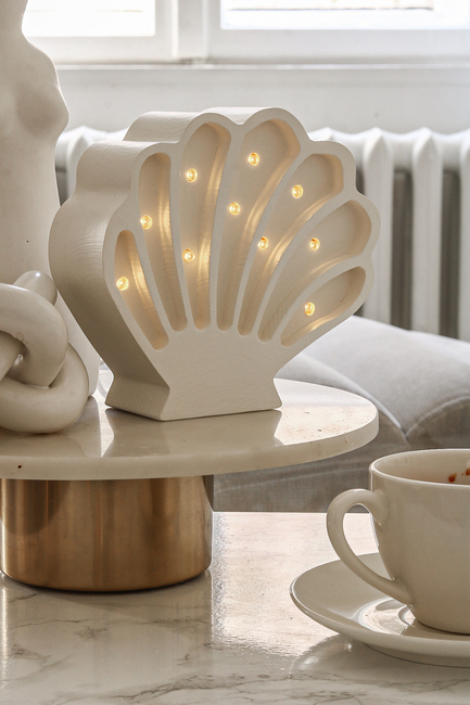 Little Lights Lampe Muslingeskal, Hvid