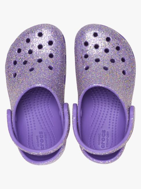 Crocs Classic Fantasy Glitter Kids Crocs, Lilla