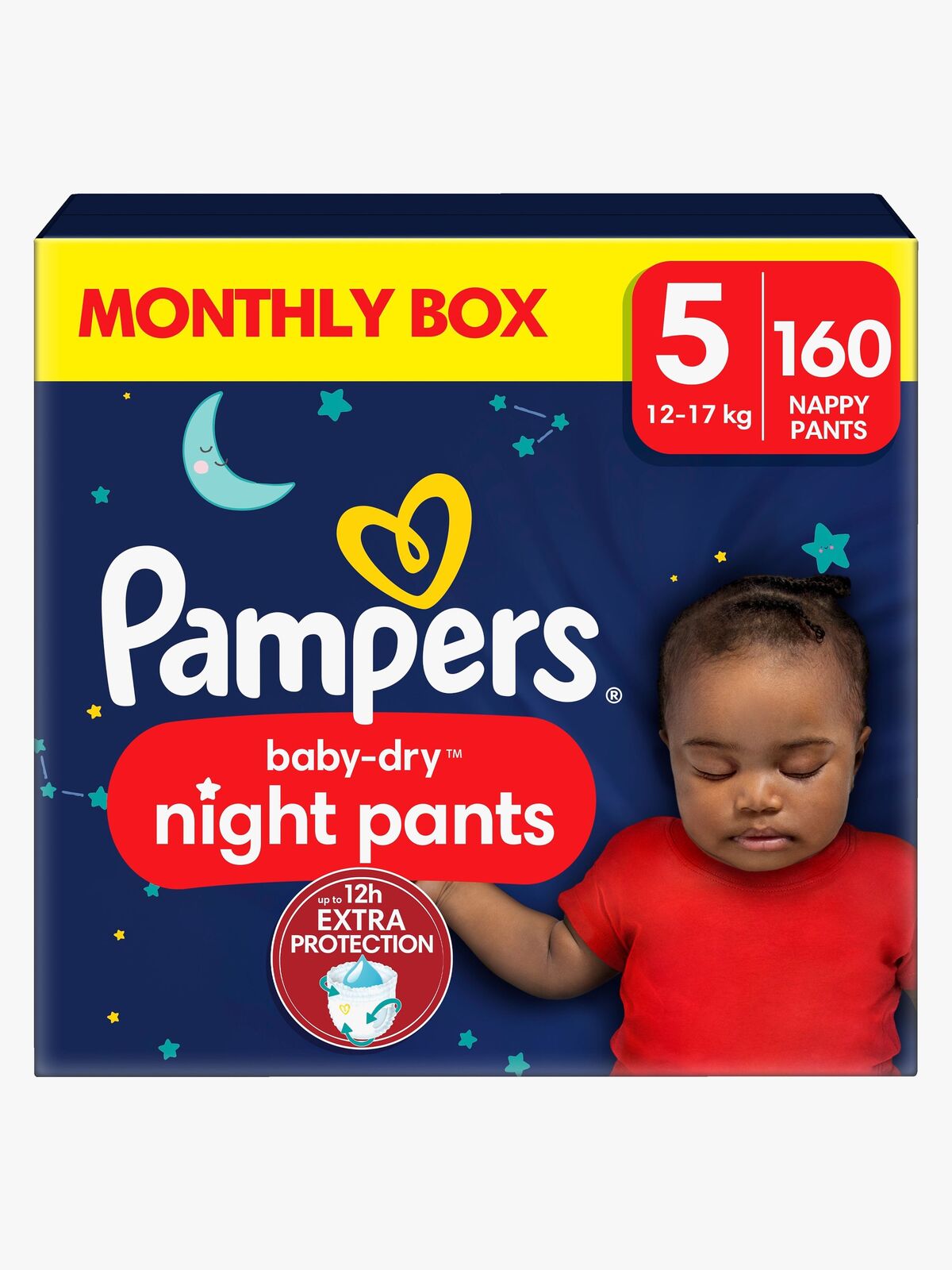 Pampers Baby Dry Night Pants Bleer Str. 5 12–17 kg 160-pak
