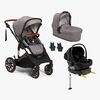 Beemoo Maxi 4 Duovogn inkl. Route i-Size Autostol Baby & ISOFIX Base, Gray Black/Black Stone