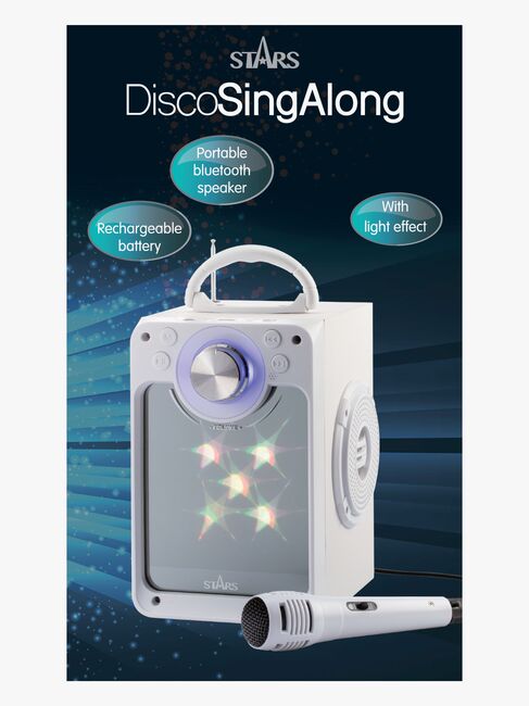 STARS Karaokemaskine med Lys, Hvid