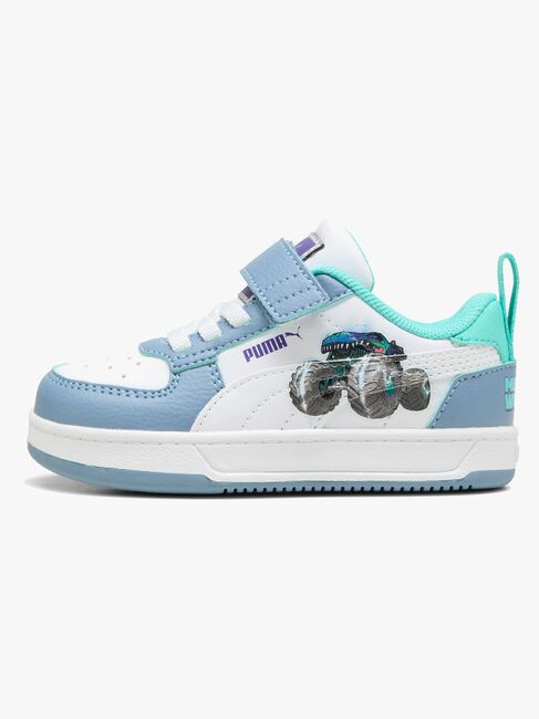 Puma Caven 2.0 Lo Hot Wheels AC+ Infant Sneakers, Cool Blue/White/Aquatic