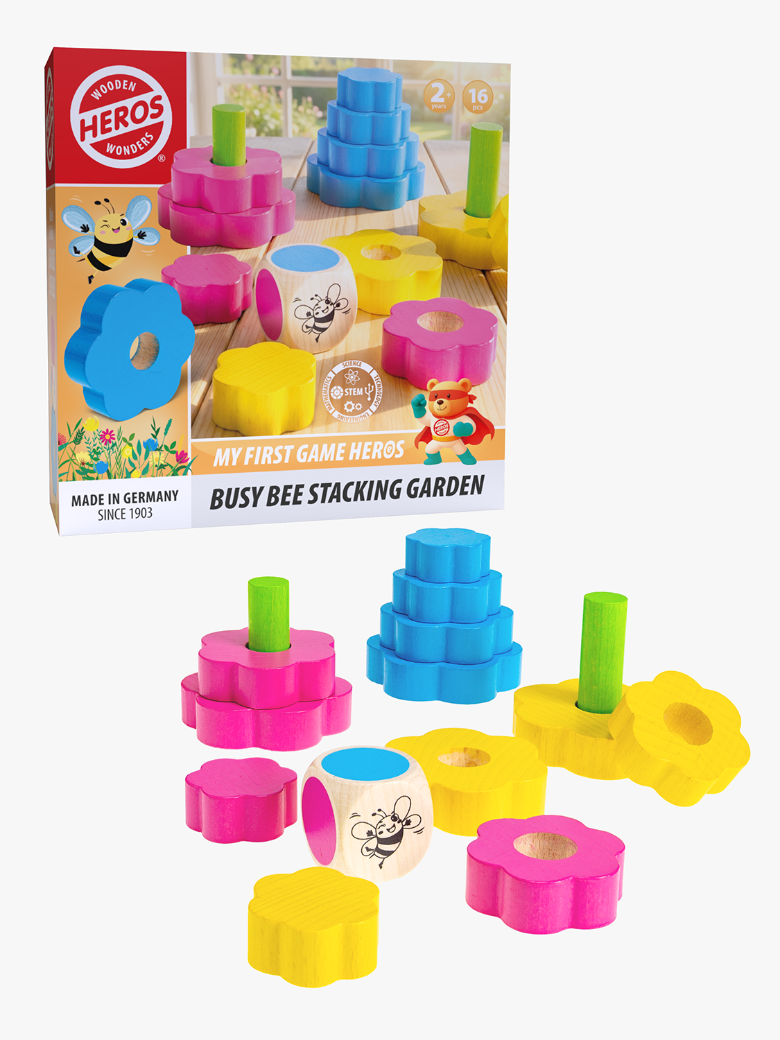 Heros Mit Første Spil Busy Bee Stacking Garden