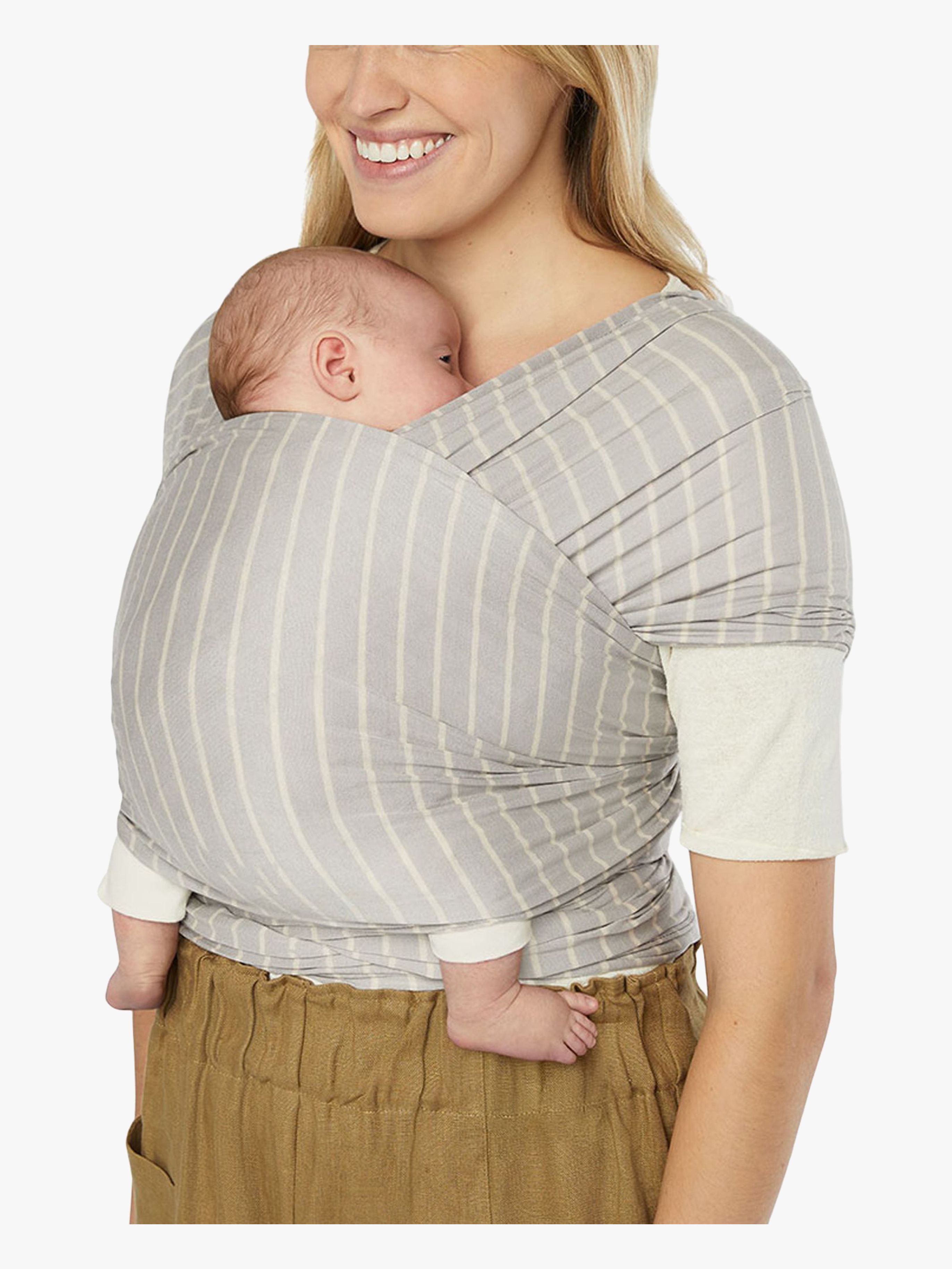 Ergobaby Aura Wrap Knit Strækvikle, Grey Stripes