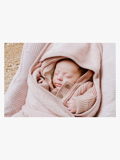 Baby's Only Hooded Baby Tæppe med Fødder Cozy, Old Pink