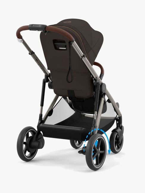 Cybex e-GAZELLE S Klapvogn, Taupe/Chocolate Brown