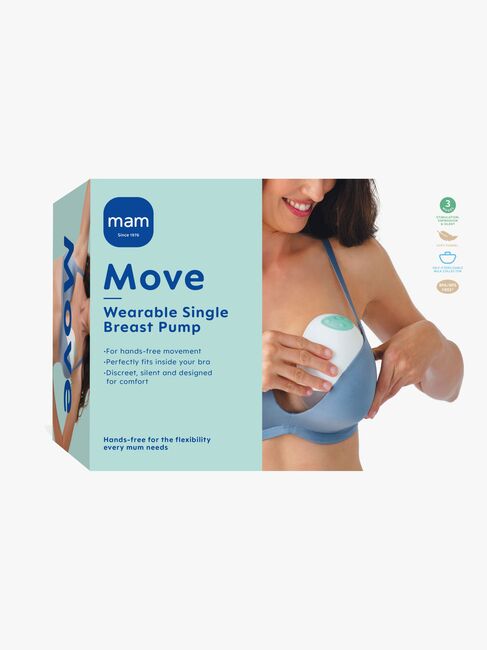 MAM Move Wearable Single Brystpumpe, White