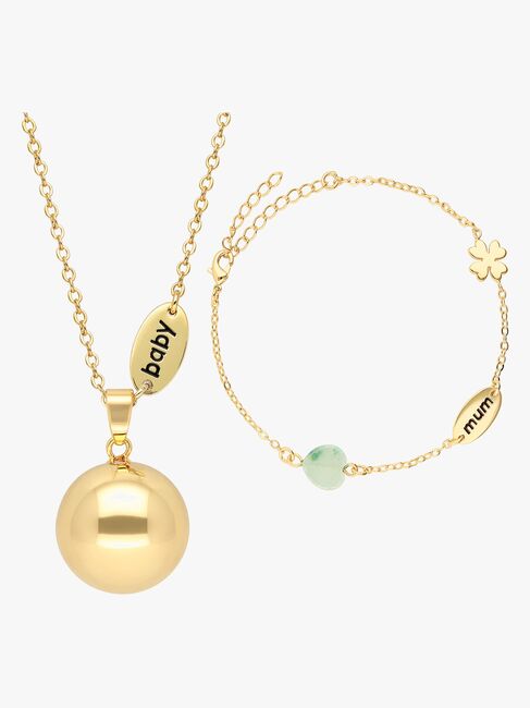 Bola Barselssmykke med Armbånd Baby/Mum, Guldfarvet