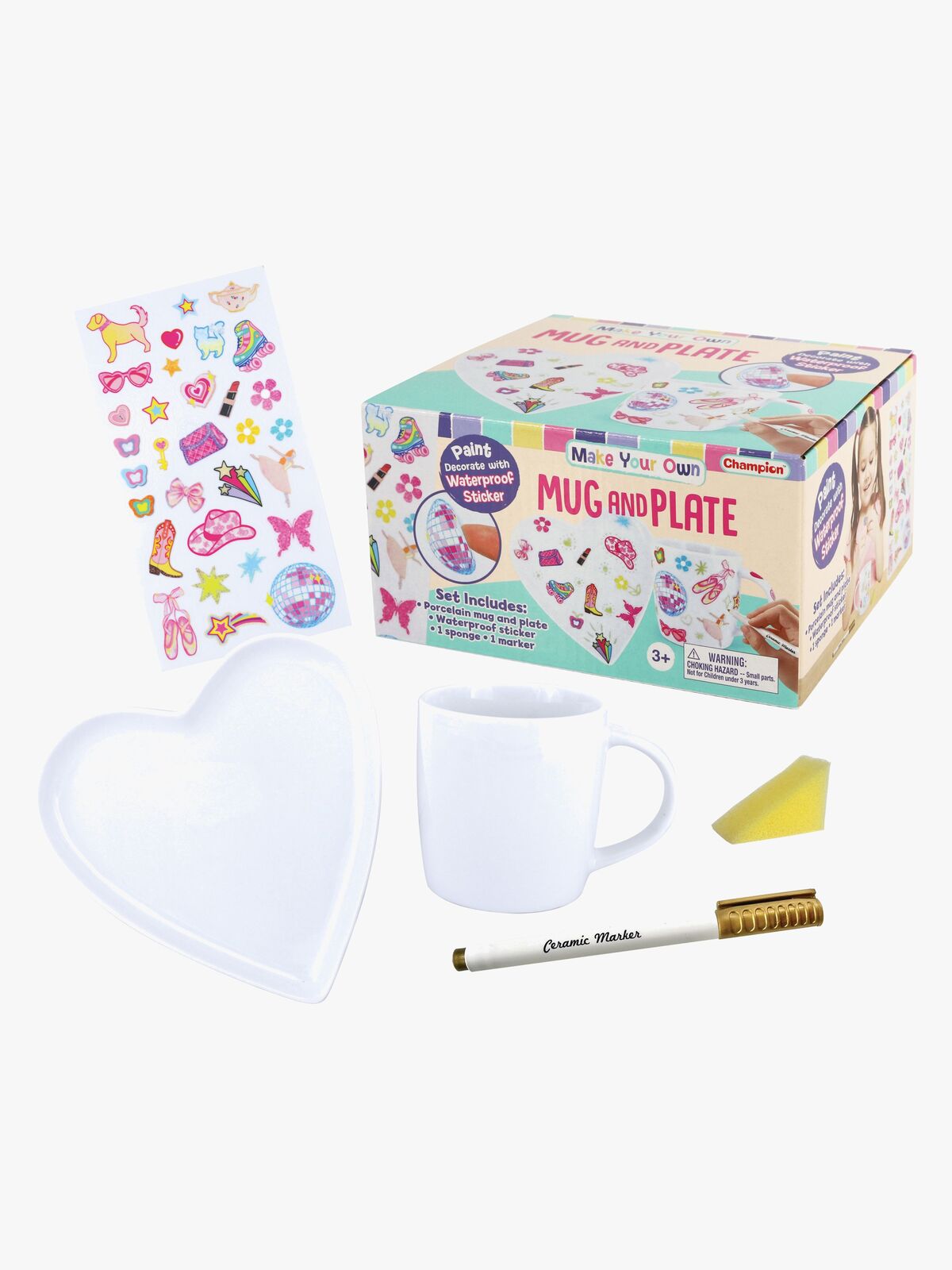 Alrico DIY-sæt Dekorér Din Kop og Tallerken med Klistermærker