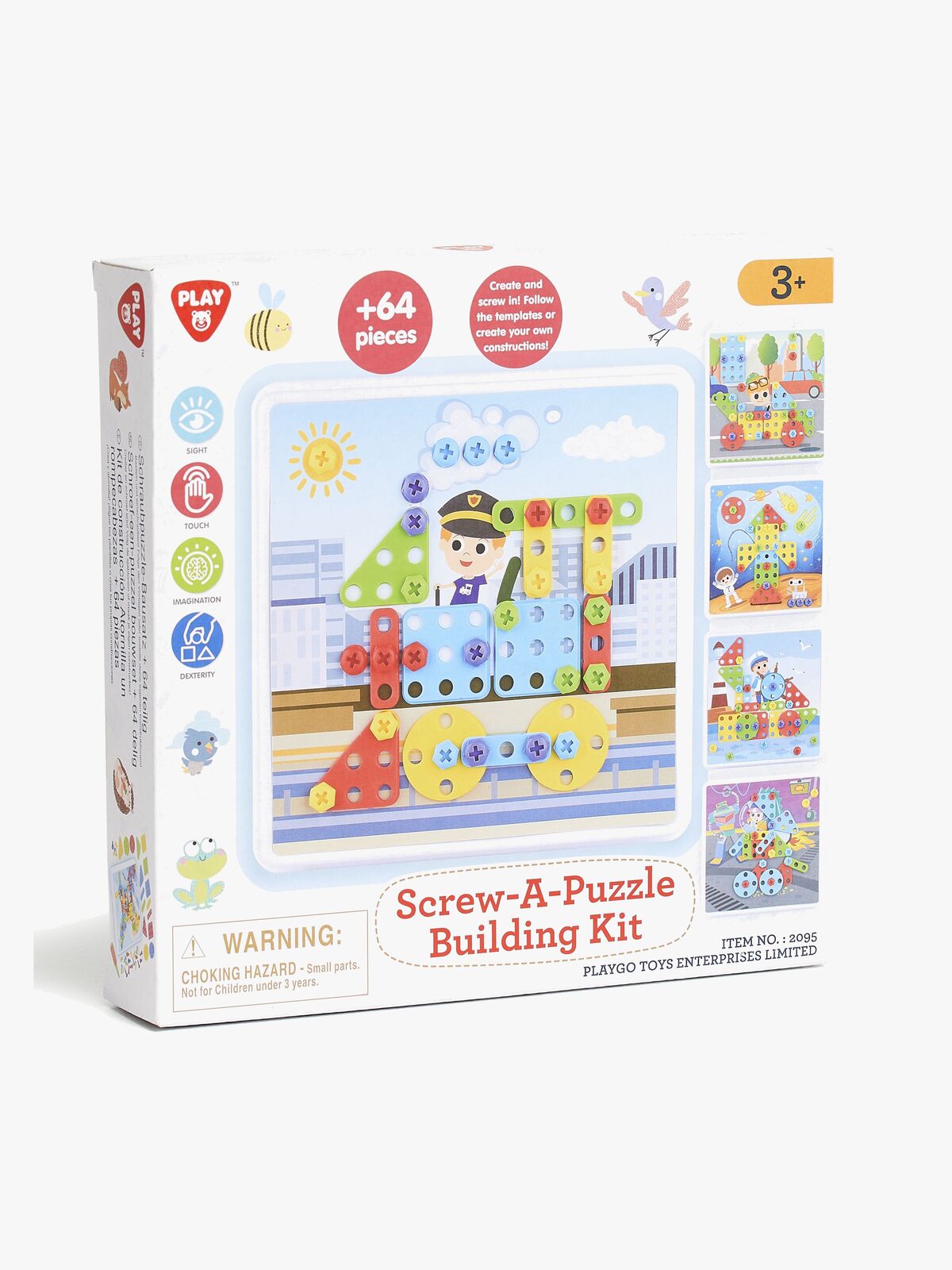 Fippla Screw A Puzzle Building Kit Børnepuslespil 64 Dele
