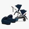 Cybex e-Gazelle S Tvillingevogn, Ocean Blue/Silver