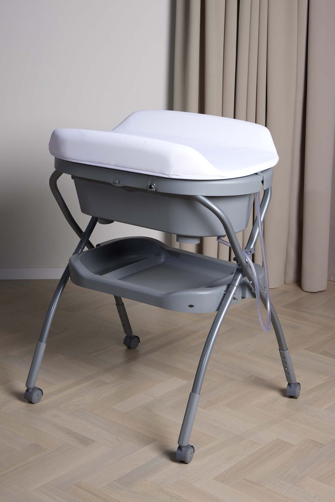 Beemoo CARE Flex Puslebord med Badekar, Dark Grey