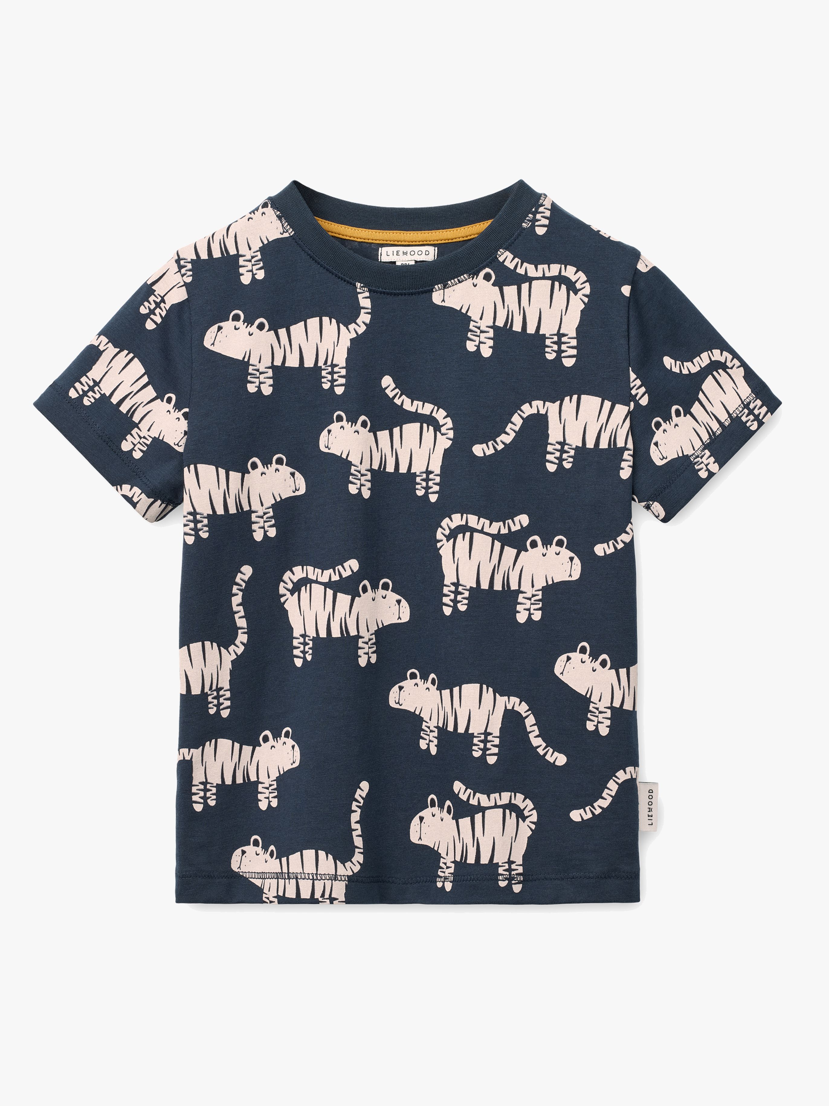 LIEWOOD Francis T-shirt, Tiger/Classic Navy, 110-116