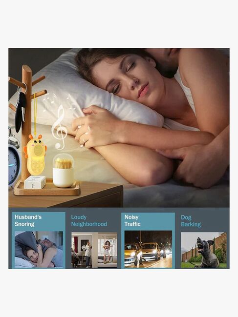 Lippa Humlebi Hvid Støj Natlampe, Gul