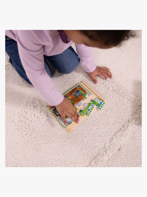 Melissa & Doug Puslespil Bygge- og Anlægskøretøjer 4-i-1 12 Dele