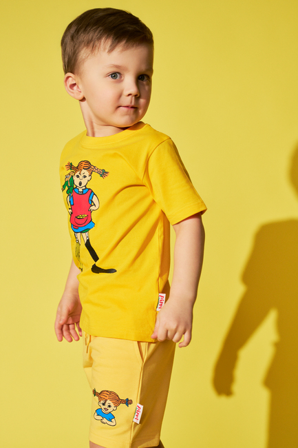 Pippi Langstrømpe X Martinex Pippi & Hr. Nilsson T-shirt, Gul