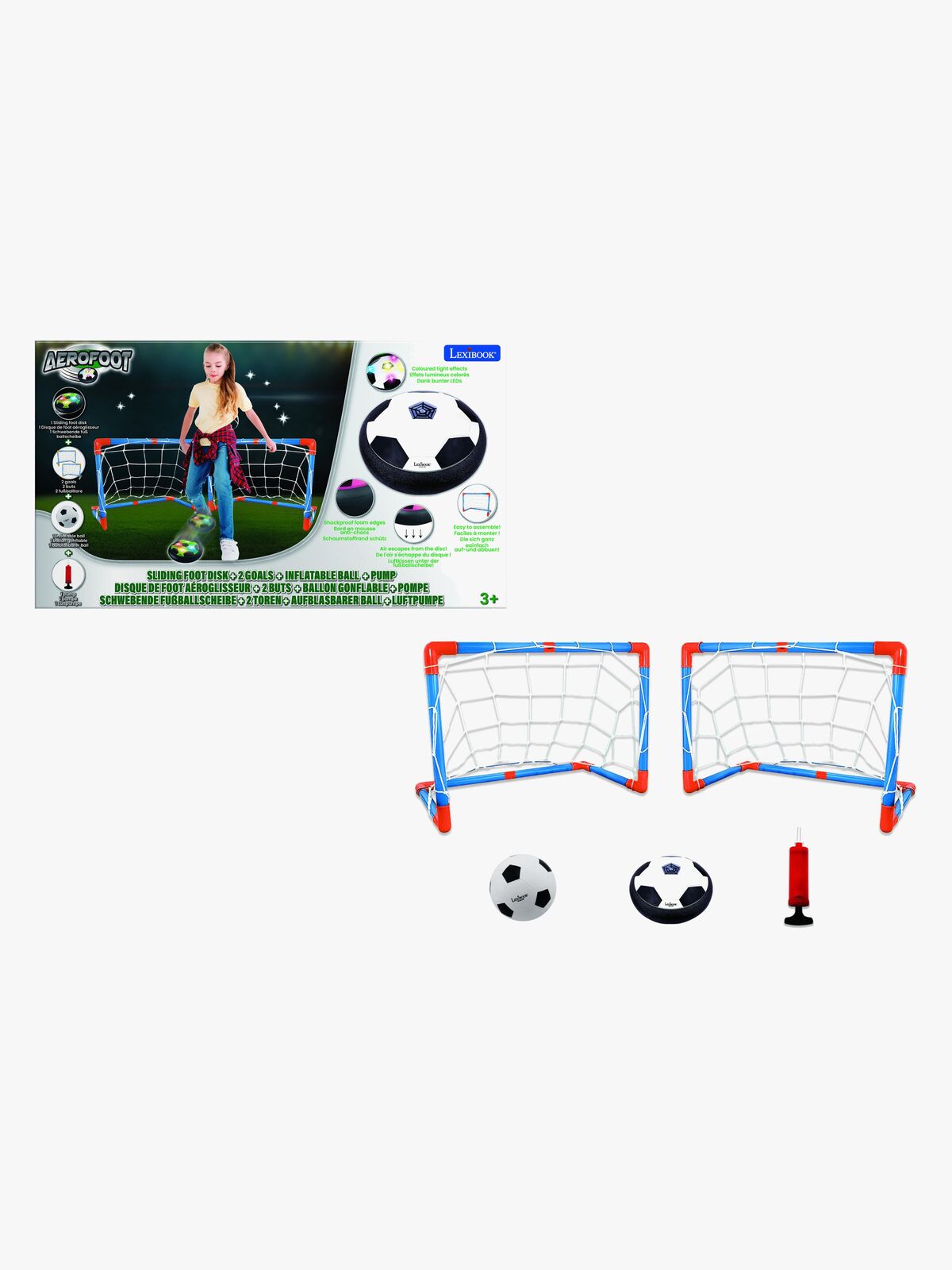 Lexibook AeroFoot Fodbold-disc med Lys & 2 Mål