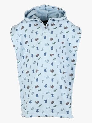 Lindberg Ljusvåg Poncho Håndklæde, Blue/Light Blue