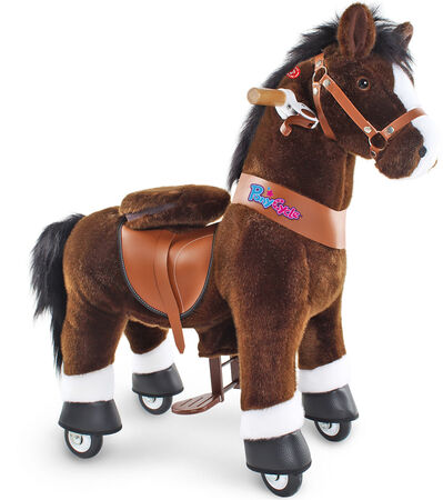 Breddegrad at straffe Virus Køb PonyCycle Ride-On Hest m. Bremse, Mørkebrun/Hvid | Jollyroom