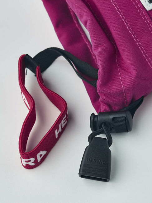Hestra Army Leather Heli JR Ski Handsker, Fuchsia