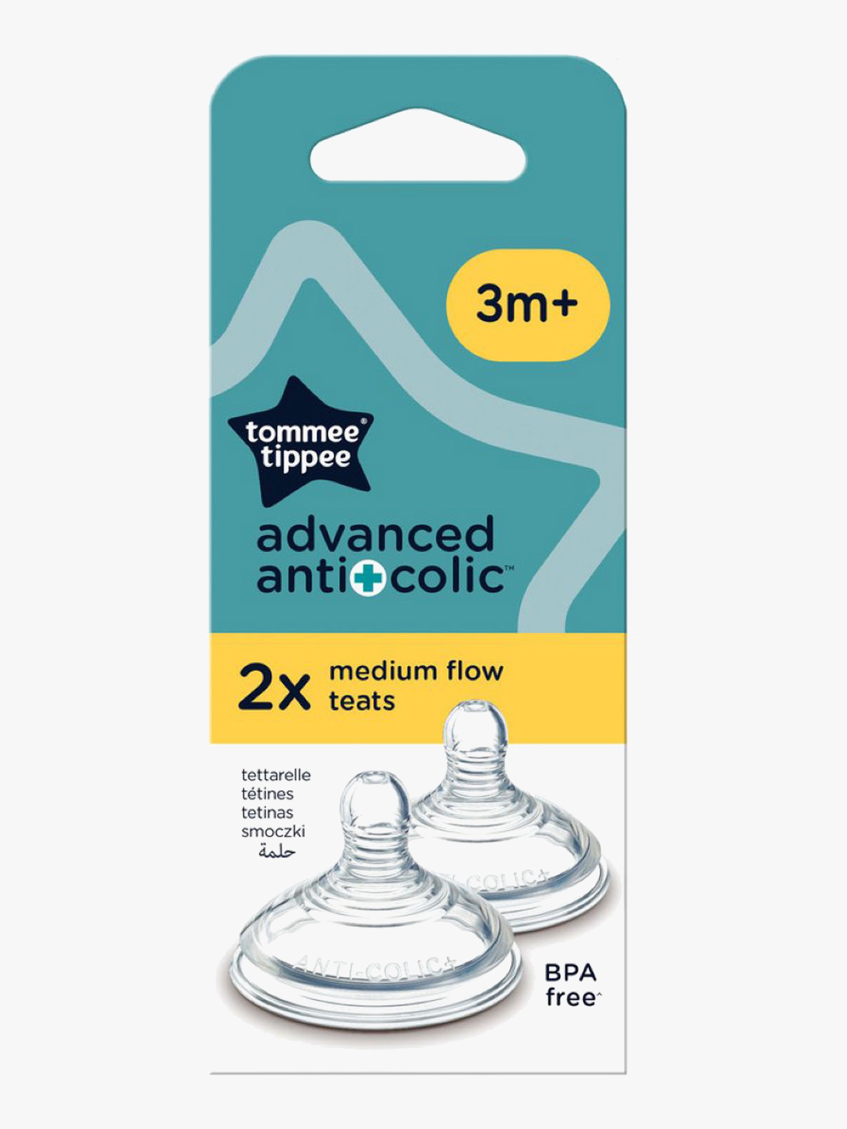 Tommee Tippee Anti-kolik Medium Flow Sut 2-pak