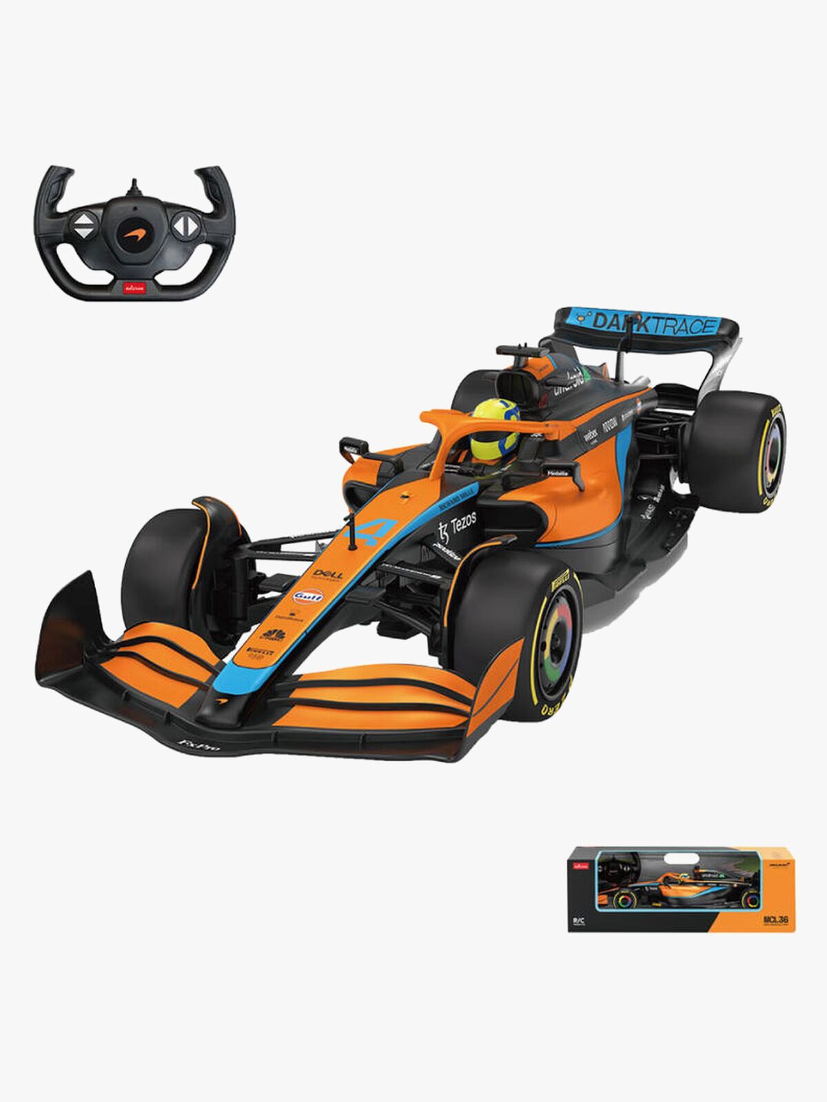 Rastar McLaren F1 MCL36 Fjernstyret Bil 1:12, Orange