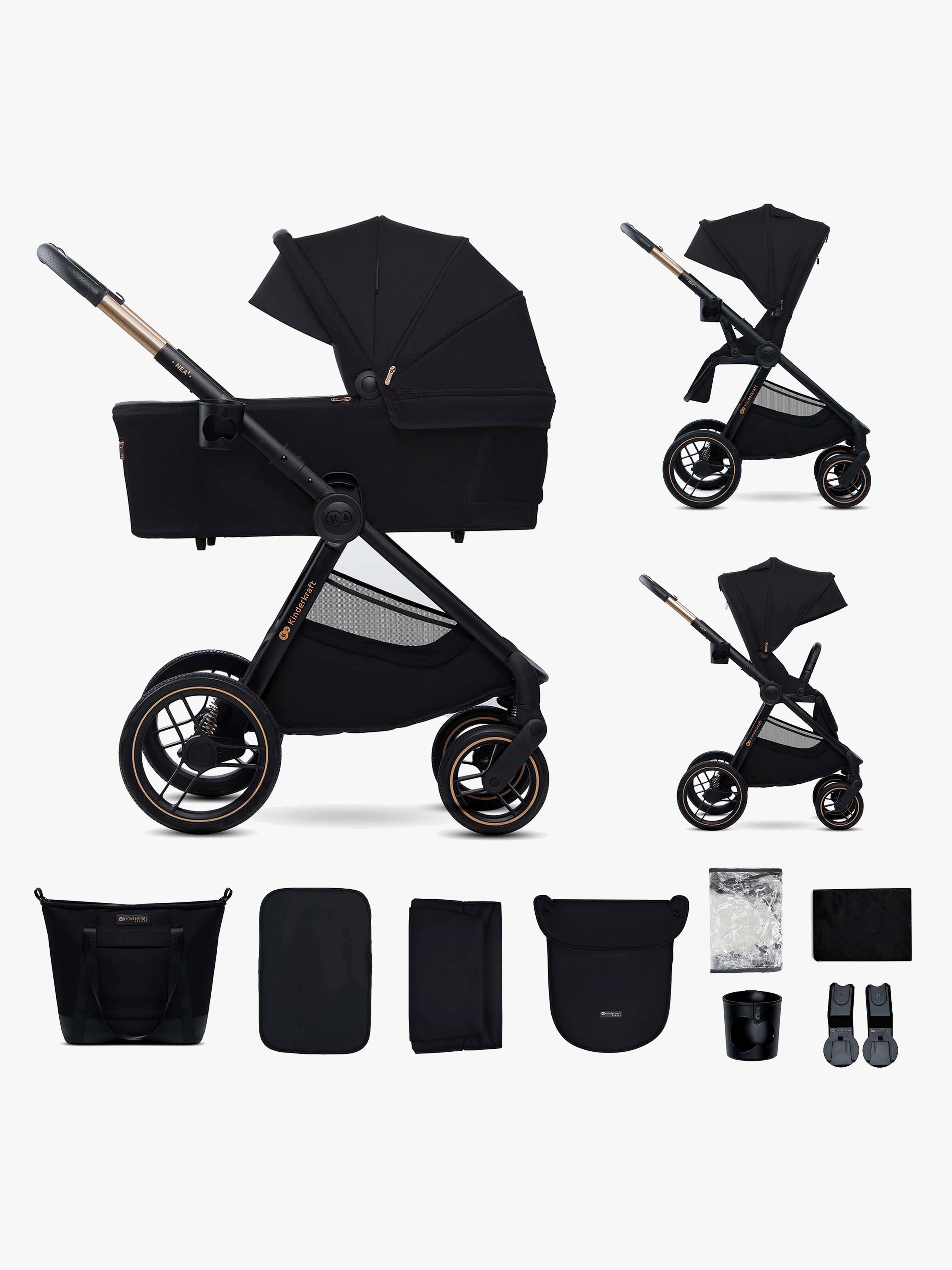 Kinderkraft NEA 2 Duovogn, Midnight Black