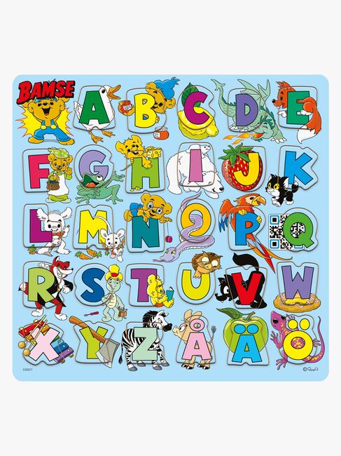 Kärnan Bamse Verdens Stærkeste Bjørn Puslespil Bogstaver 29 Brikker