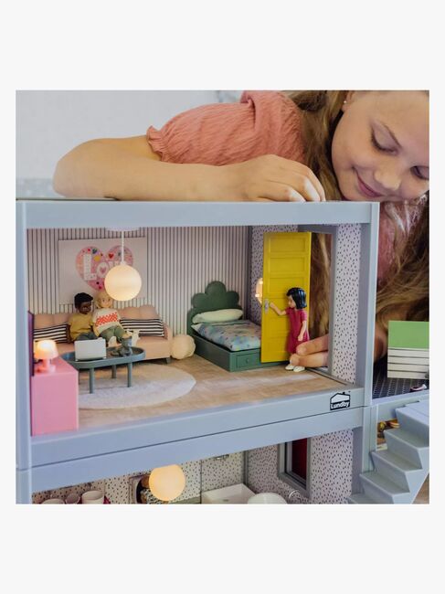 Lundby Teenage Room Set Dukkehustilbehør, Grøn/Lyserød