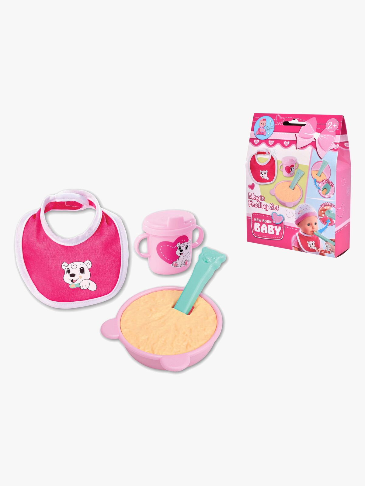 New Born Baby Dukketilbehør Magisk Spisesæt