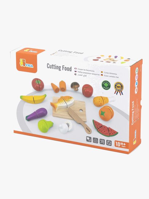 VIGA Legesæt Skærebræt med Kniv & Mad