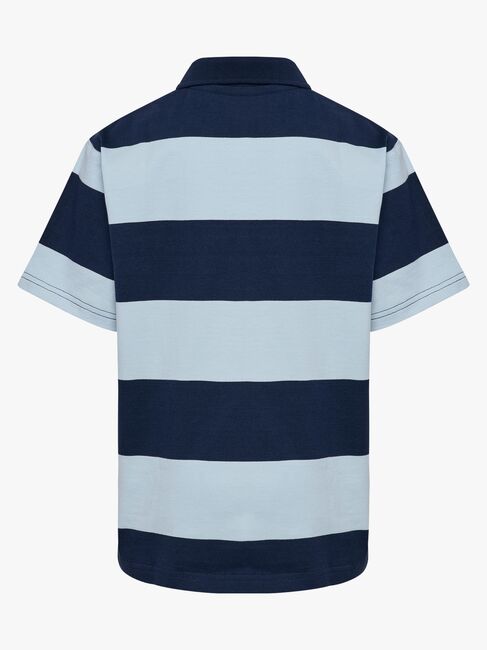 Hummel JR Loose Striped Polo, Dress Blue
