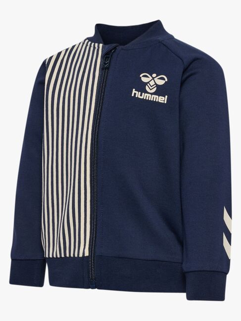 Hummel Stripy Full-Zip Trøje, Black Iris