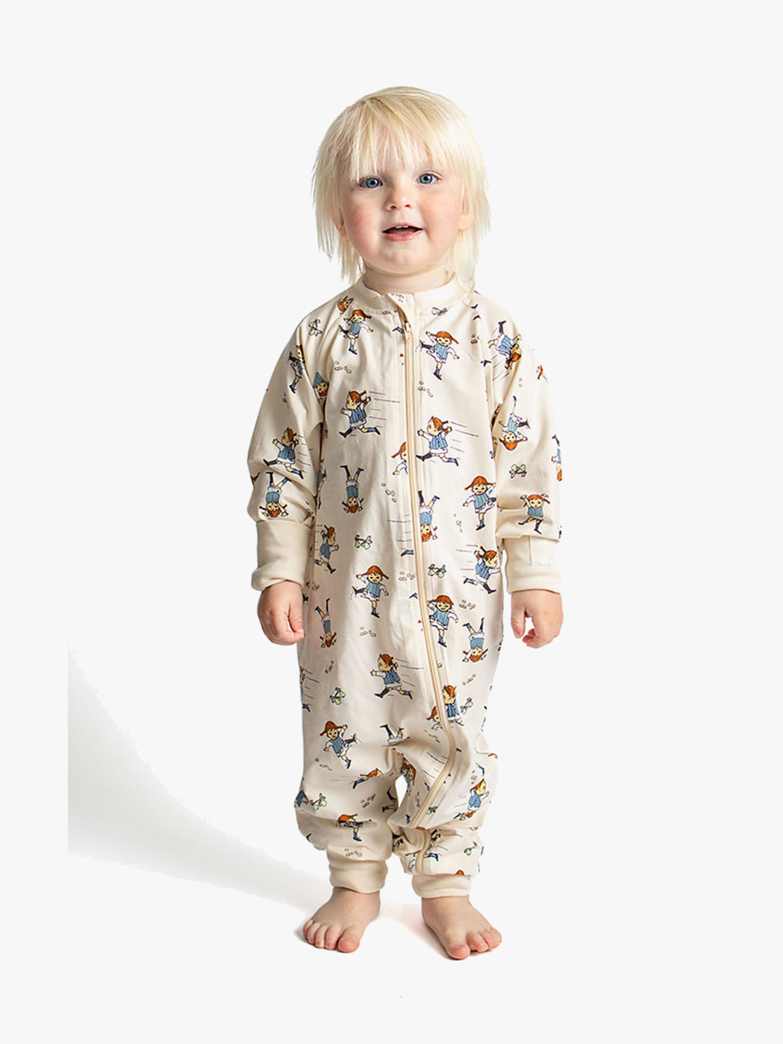 Geggamoja Pyjamas Pippi Langstrømpe, Beige, 62-68
