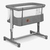 Lionelo Aurora Bedside Crib 3-i-1, Grey Concrete