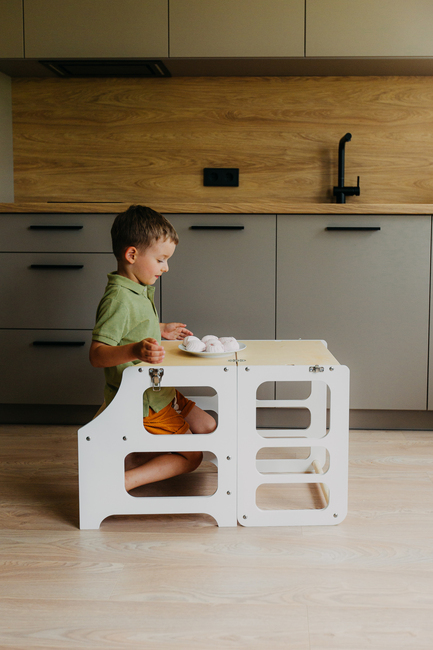Duck Woodworks Sammenklappeligt Læringstårn, Hvid