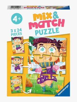Ravensburger Puslespil Mix & Match Farverigt Tøj 3x24 Brikker