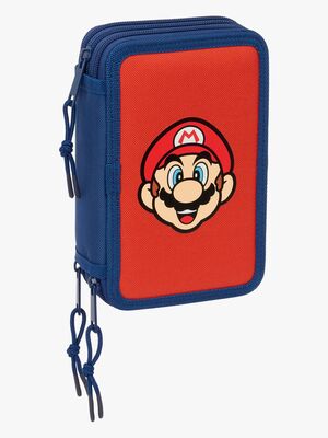 Super Mario  Fyldt Penalhus med 3 Rum 37 Dele, Mamma Mia