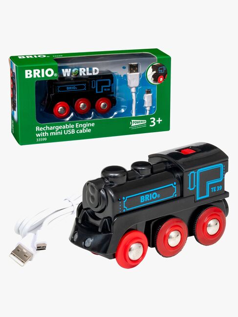BRIO World 33599 Genopladeligt Lokomotiv Med Mini USB-Kabel