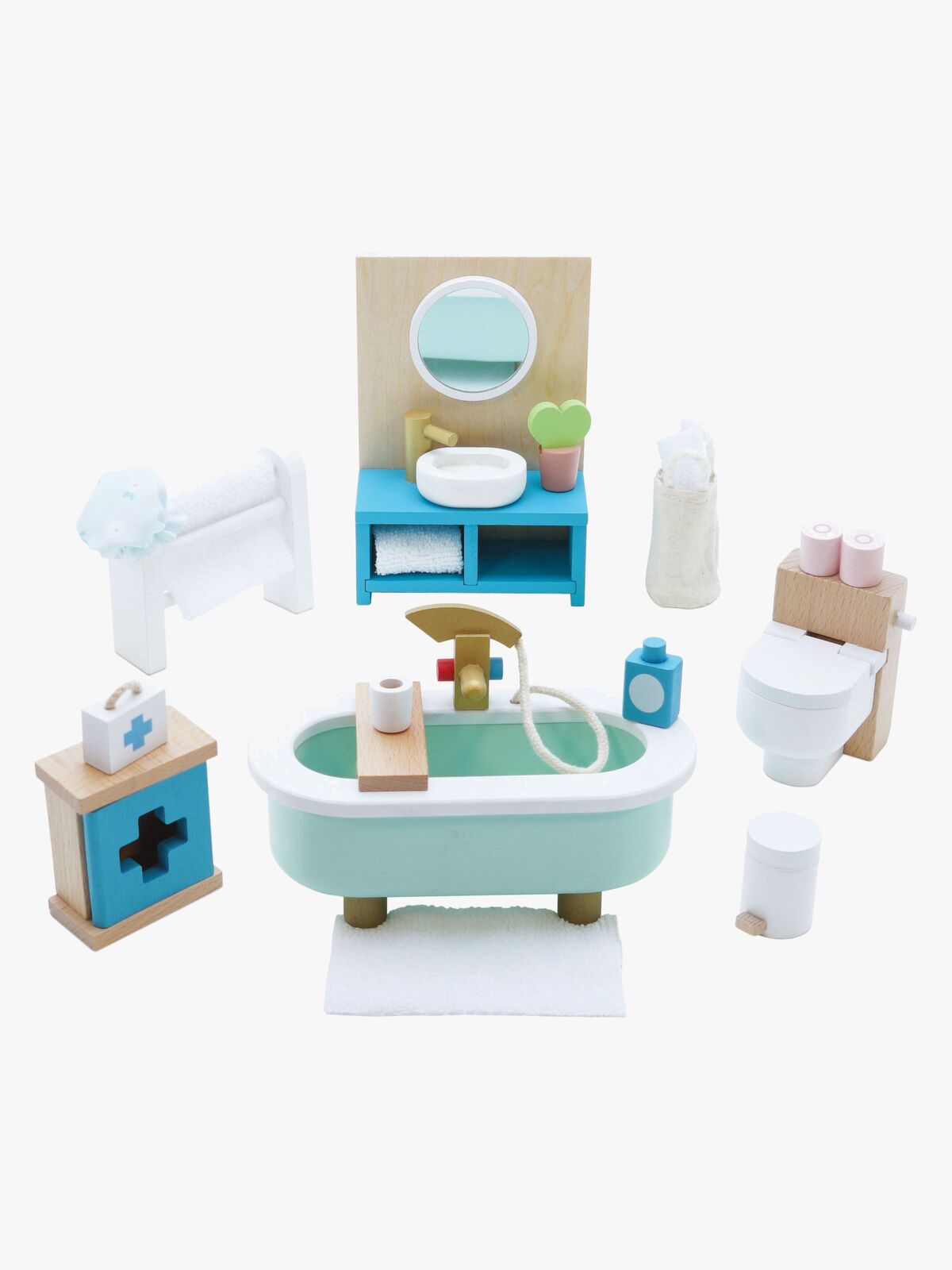 Le Toy Van Badeværelse Dukkehusmøbler 19 Dele