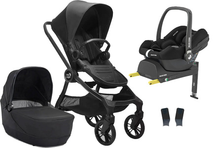 Baby Jogger City Sights Duovogn inkl. Maxi-Cosi CabrioFix i-Size Autostol Baby & Base, Rich Black